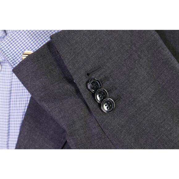 Suitsupply Napoli Solid Gray 2-Btn Super 110's Wool Blazer Jacket 36R - Picture 7 of 11
